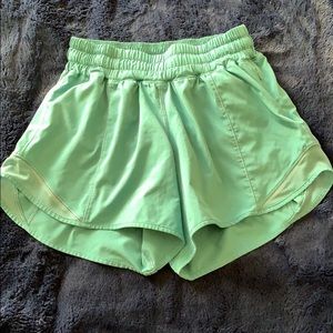 Green/blue lulu lemon shorts